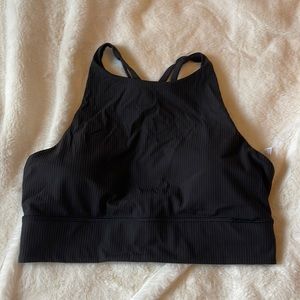 Lululemon high neck black sports bra